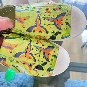 Native Yellow Sneakers with Vibrant Sole and Traction Pattern